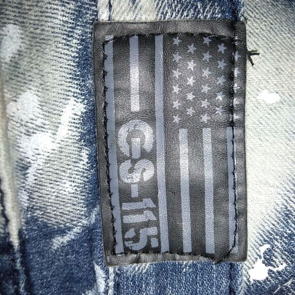 GS-115 Paint Splatter Moto Distressed Jeans Boys 14 - Picture 7 of 9